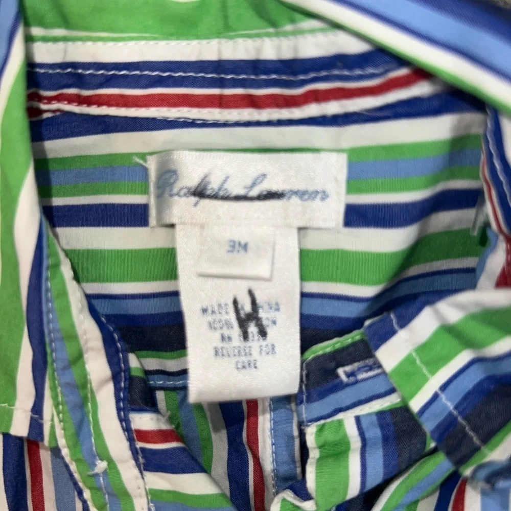 Ralph Lauren Rugby Striped Coverall size 3 months